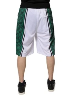 Dolce & Gabbana White Green Men Jersey SweatMen's Men's Shorts (Pre-Owned) -Lux Lair Store 6669419