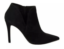 Steve Madden Black Suede Leather Stiletto Heels Boots Women's Shoes (Pre-Owned)