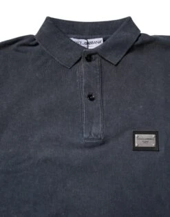 Dolce & Gabbana Dark Blue Logo Plaque Cotton Men Polo Shirt Men's T-shirt 10 Dolce & Gabbana Dark Blue Logo Plaque Cotton Men Polo Shirt Men's T-shirt -Lux Lair Store 6728510