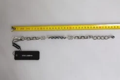 Dolce & Gabbana Silver Tone Chain Lobster Clasp Logo Gray Pearls Men's Bracelet 10 Dolce & Gabbana Silver Tone Chain Lobster Clasp Logo Gray Pearls Men's Bracelet -Lux Lair Store 6761538