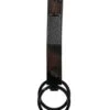 Dolce & Gabbana Brown Leather DG Plaque Double Keyring Holder Men's Keychain (Pre-Owned) -Lux Lair Store 6761689
