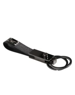 Dolce & Gabbana Brown Leather DG Plaque Double Keyring Holder Men's Keychain (Pre-Owned) -Lux Lair Store 6761690