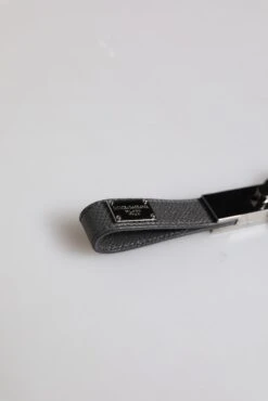 Dolce & Gabbana Brown Leather DG Plaque Double Keyring Holder Men's Keychain (Pre-Owned) -Lux Lair Store 6761692