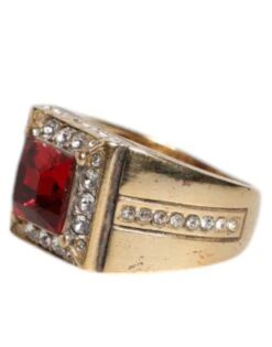 Dolce & Gabbana Gold Tone Sterling Silver 925 Crystals Men's Ring (Pre-Owned) -Lux Lair Store 6761820