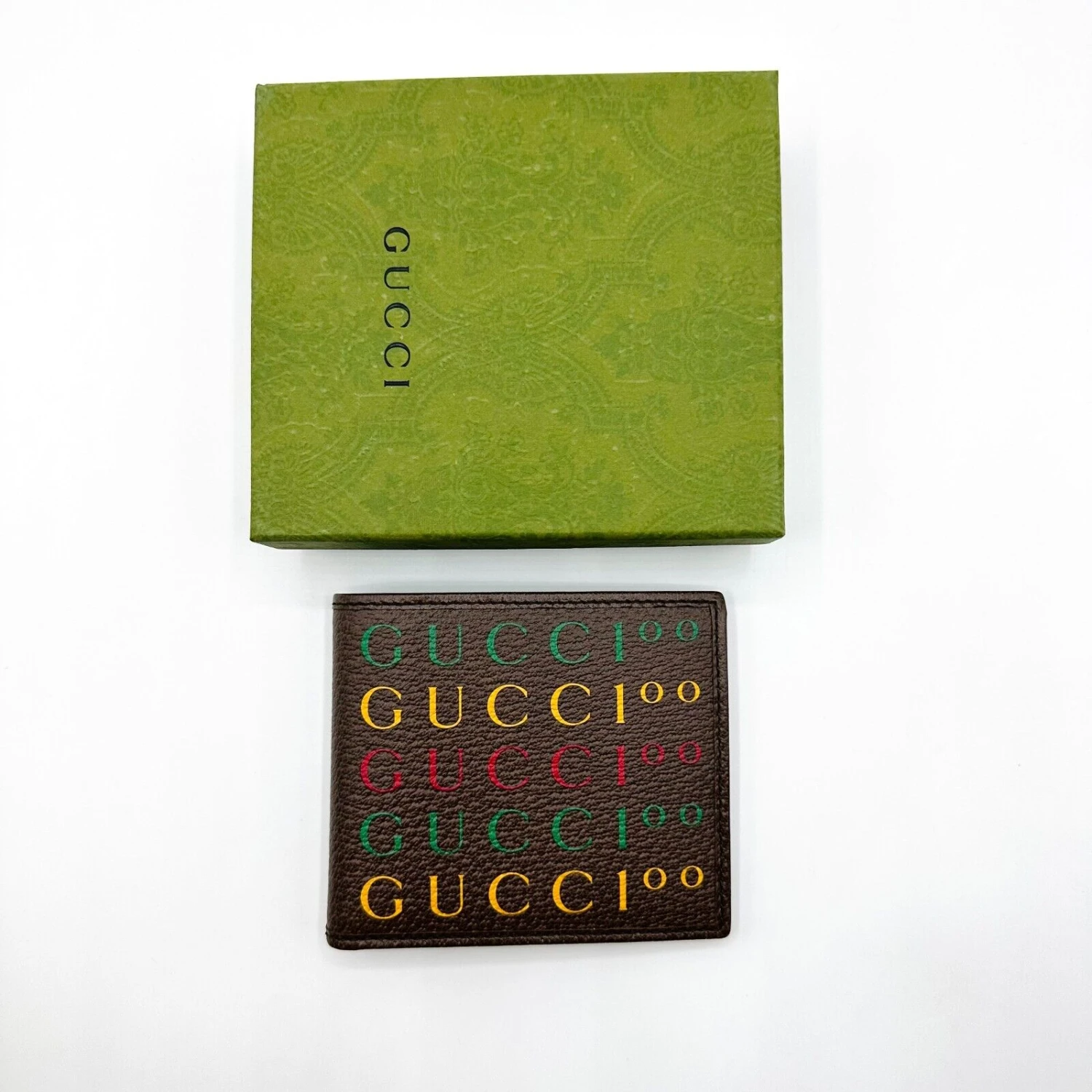 Gucci 100 Centennial Men's Brown Leather Bifold Wallet 3 Gucci 100 Centennial Men's Brown Leather Bifold Wallet