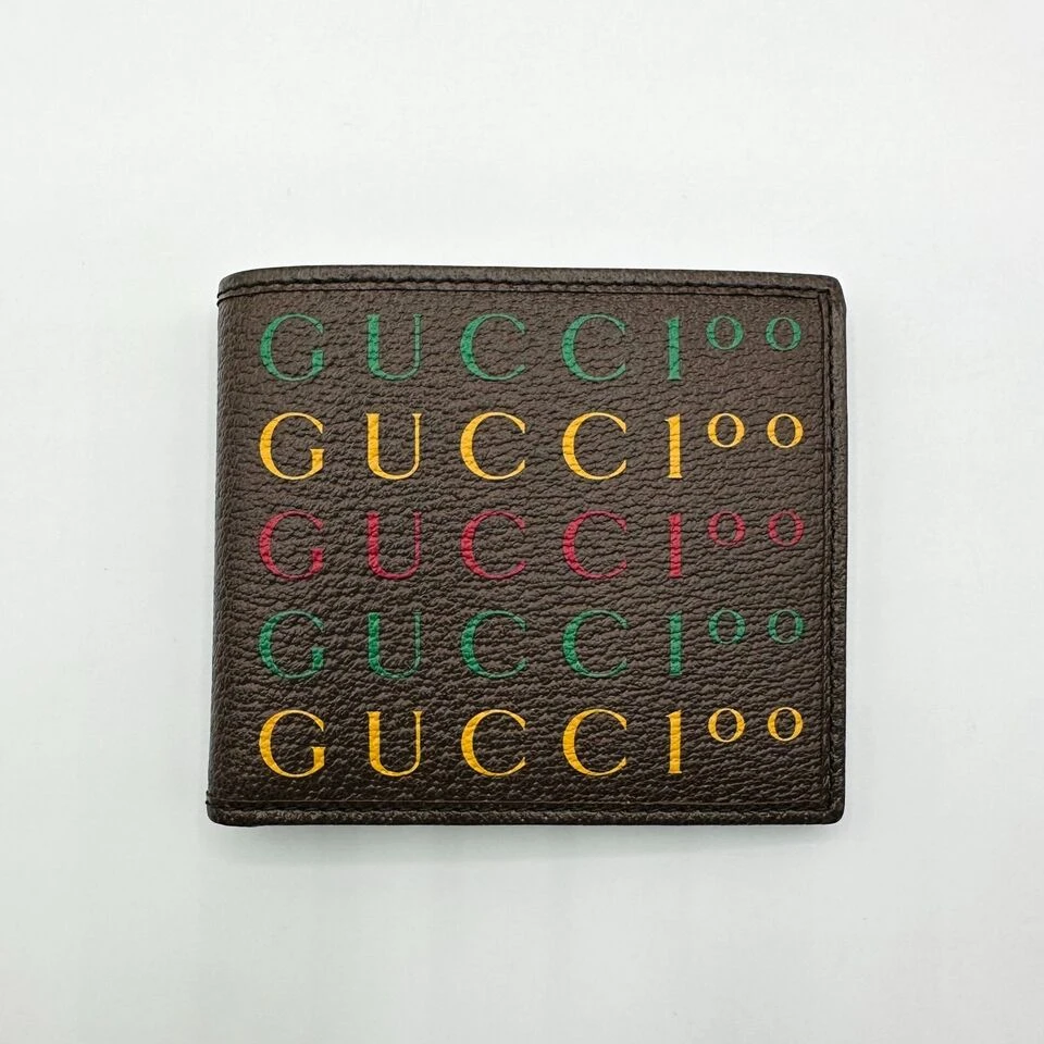Gucci 100 Centennial Men's Brown Leather Bifold Wallet 4 Gucci 100 Centennial Men's Brown Leather Bifold Wallet - Image 2