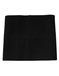 Dolce & Gabbana Black Cashmere Knitted Square Handkerchief Men's Scarf -Lux Lair Store 6762569