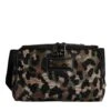 Dolce & Gabbana Multicolor Leopard DG Logo Belt Waist Fanny Pack Men's Bag