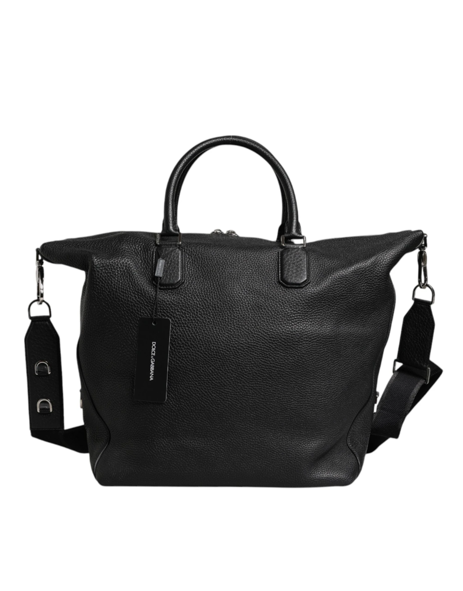 Dolce & Gabbana Black Calfskin Leather Hand Shoulder Duffle Men's Bag 3 Dolce & Gabbana Black Calfskin Leather Hand Shoulder Duffle Men's Bag