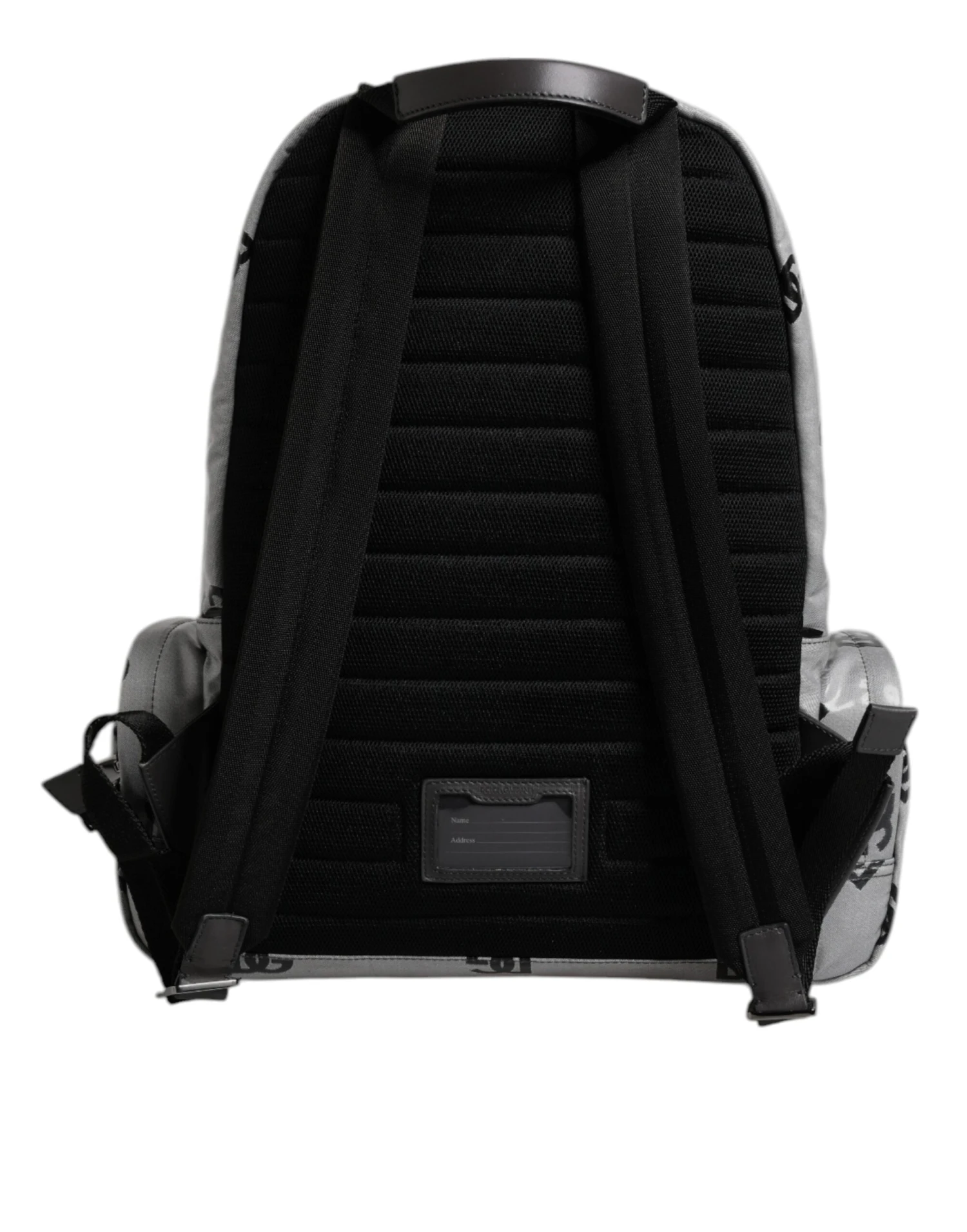 Dolce & Gabbana Polyester Gray Black DG Logo Plaque Backpack Men's Bag 6 Dolce & Gabbana Polyester Gray Black DG Logo Plaque Backpack Men's Bag - Image 4