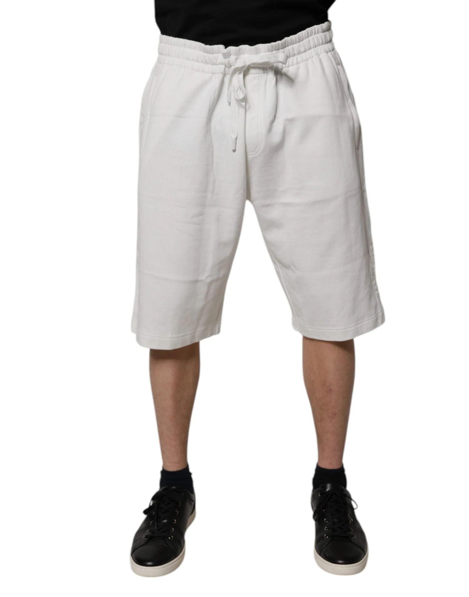 Dolce & Gabbana White Cotton SweatMen's Men Bermuda Men's Shorts 3 Dolce & Gabbana White Cotton SweatMen's Men Bermuda Men's Shorts