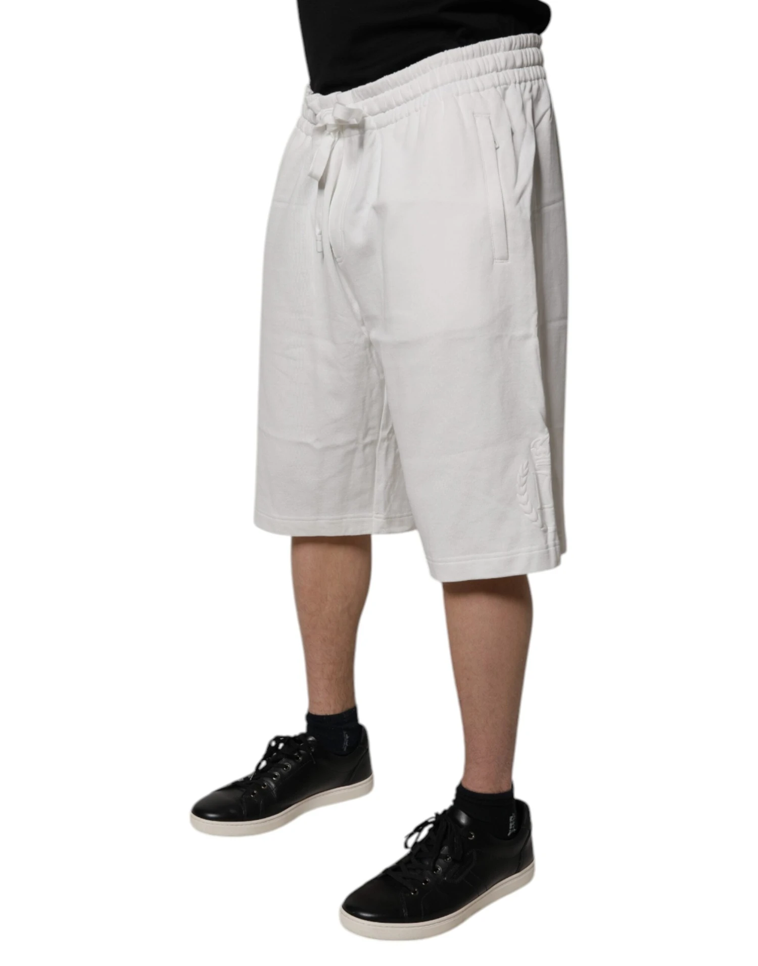 Dolce & Gabbana White Cotton SweatMen's Men Bermuda Men's Shorts 4 Dolce & Gabbana White Cotton SweatMen's Men Bermuda Men's Shorts - Image 2