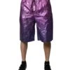 Dolce & Gabbana Metallic Pink Purple Two Tone Bermuda Men's Shorts