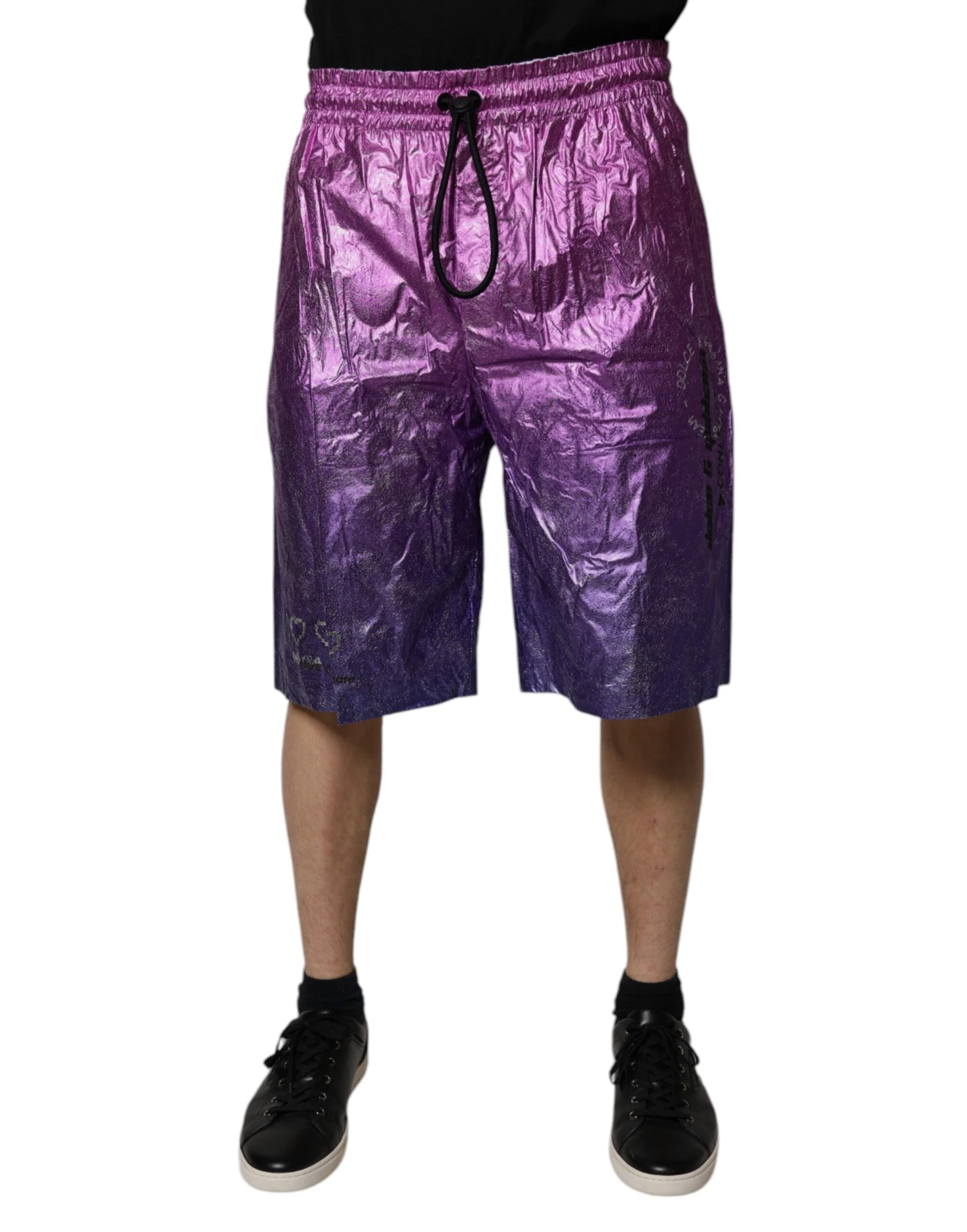 Dolce & Gabbana Metallic Pink Purple Two Tone Bermuda Men's Shorts 3 Dolce & Gabbana Metallic Pink Purple Two Tone Bermuda Men's Shorts