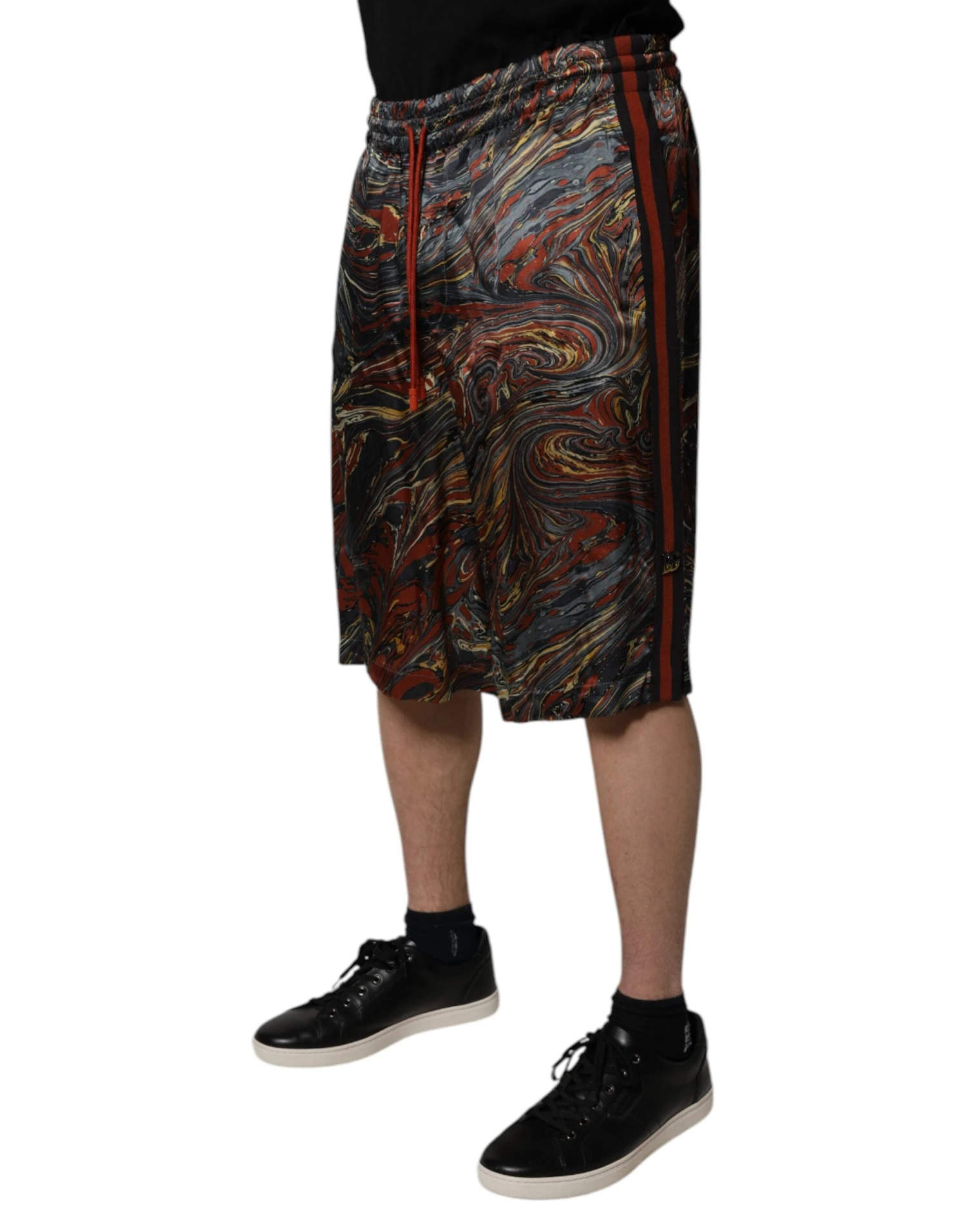 Dolce & Gabbana Multicolor Marble Print Trouser Bermuda Men's Shorts 4 Dolce & Gabbana Multicolor Marble Print Trouser Bermuda Men's Shorts - Image 2