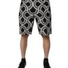 Dolce & Gabbana Black White Linen Bermuda Men's Shorts (Pre-Owned) -Lux Lair Store 6800260