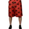 Dolce & Gabbana Orange Silk Heart Print Bermuda Men's Shorts (Pre-Owned) 2 Dolce & Gabbana Orange Silk Heart Print Bermuda Men's Shorts (Pre-Owned) -Lux Lair Store 6800423