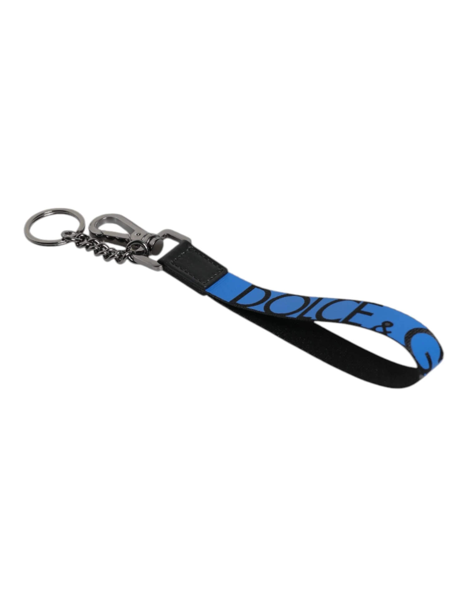 Dolce & Gabbana Blue Logo Nylon Silver Brass Men Holder Keychain Men's Keyring (Pre-Owned) 6 Dolce & Gabbana Blue Logo Nylon Silver Brass Men Holder Keychain Men's Keyring (Pre-Owned) - Image 4