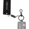 Dolce & Gabbana Gray Black DG Rubber Logo Silver Men's Keychain Men's Keyring 1 Dolce & Gabbana Gray Black DG Rubber Logo Silver Men's Keychain Men's Keyring -Lux Lair Store 6802696