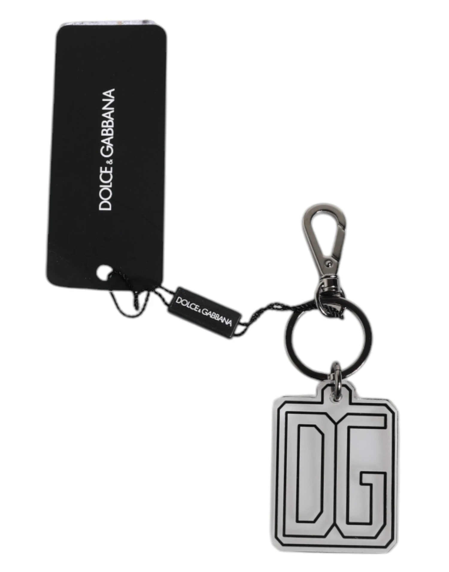 Dolce & Gabbana Gray Black DG Rubber Logo Silver Men's Keychain Men's Keyring 3 Dolce & Gabbana Gray Black DG Rubber Logo Silver Men's Keychain Men's Keyring