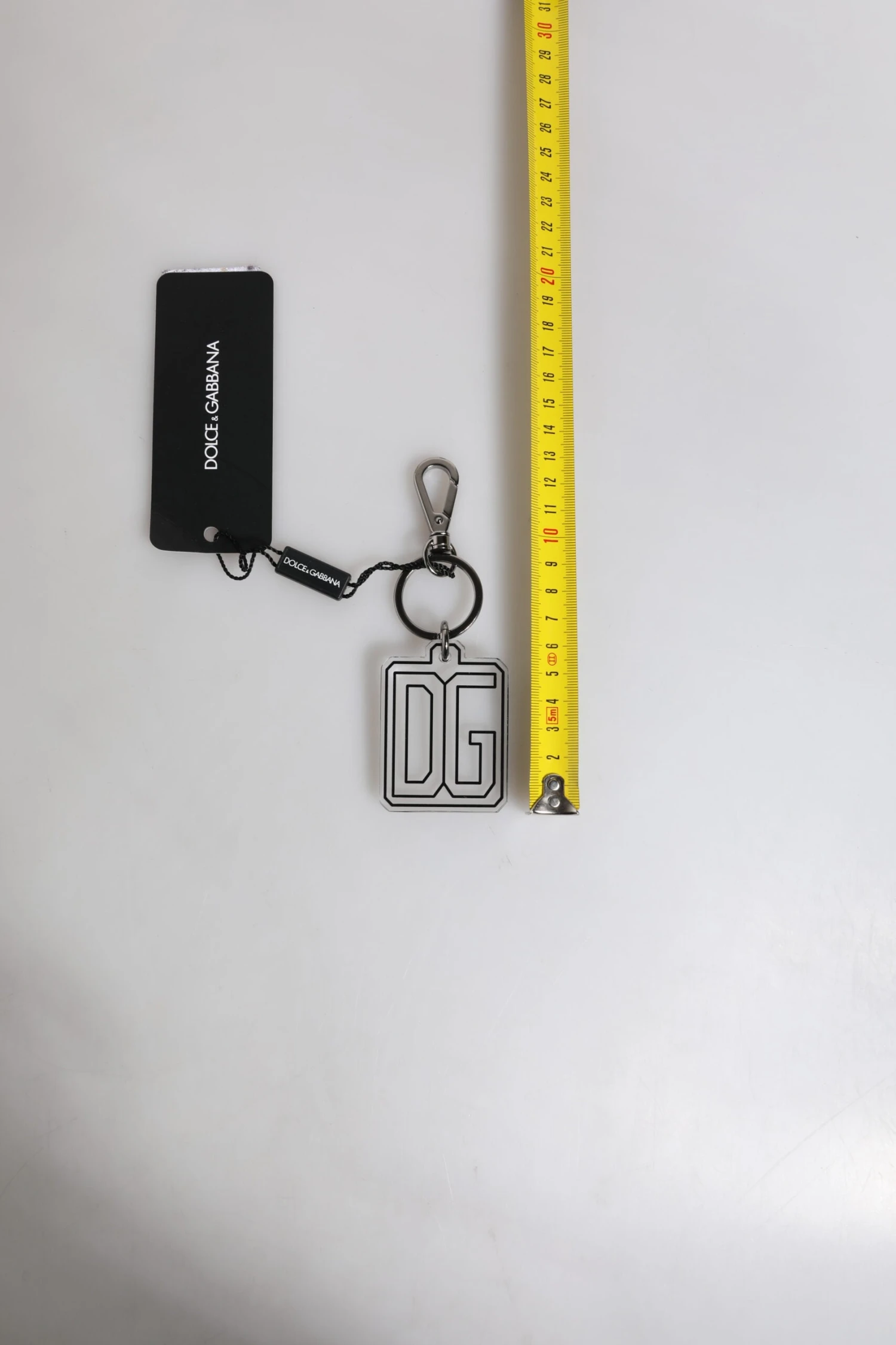 Dolce & Gabbana Gray Black DG Rubber Logo Silver Men's Keychain Men's Keyring 6 Dolce & Gabbana Gray Black DG Rubber Logo Silver Men's Keychain Men's Keyring - Image 4