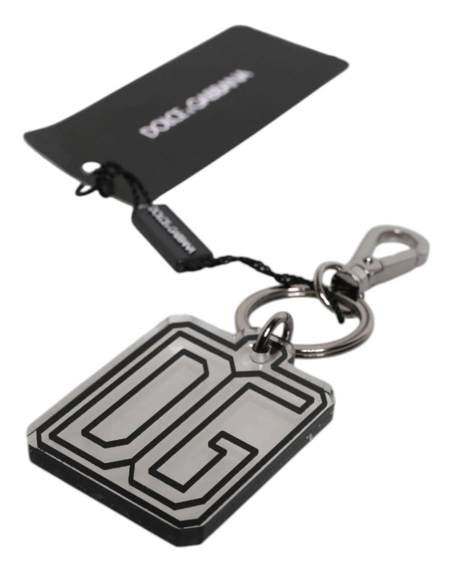 Dolce & Gabbana Gray Black DG Rubber Logo Silver Men's Keychain Men's Keyring 4 Dolce & Gabbana Gray Black DG Rubber Logo Silver Men's Keychain Men's Keyring - Image 2