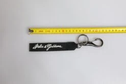 Dolce & Gabbana Black White DG Logo Silver Men Keychain Polyester Men's Keyring -Lux Lair Store 6802704