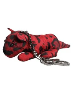 Dolce & Gabbana Red Black Polyester Animal Silhouette Keychain Men's Keyring -Lux Lair Store 6802939