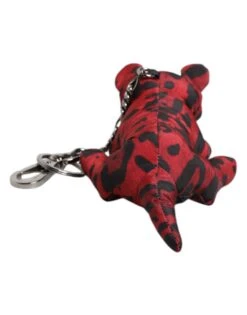 Dolce & Gabbana Red Black Polyester Animal Silhouette Keychain Men's Keyring -Lux Lair Store 6802940