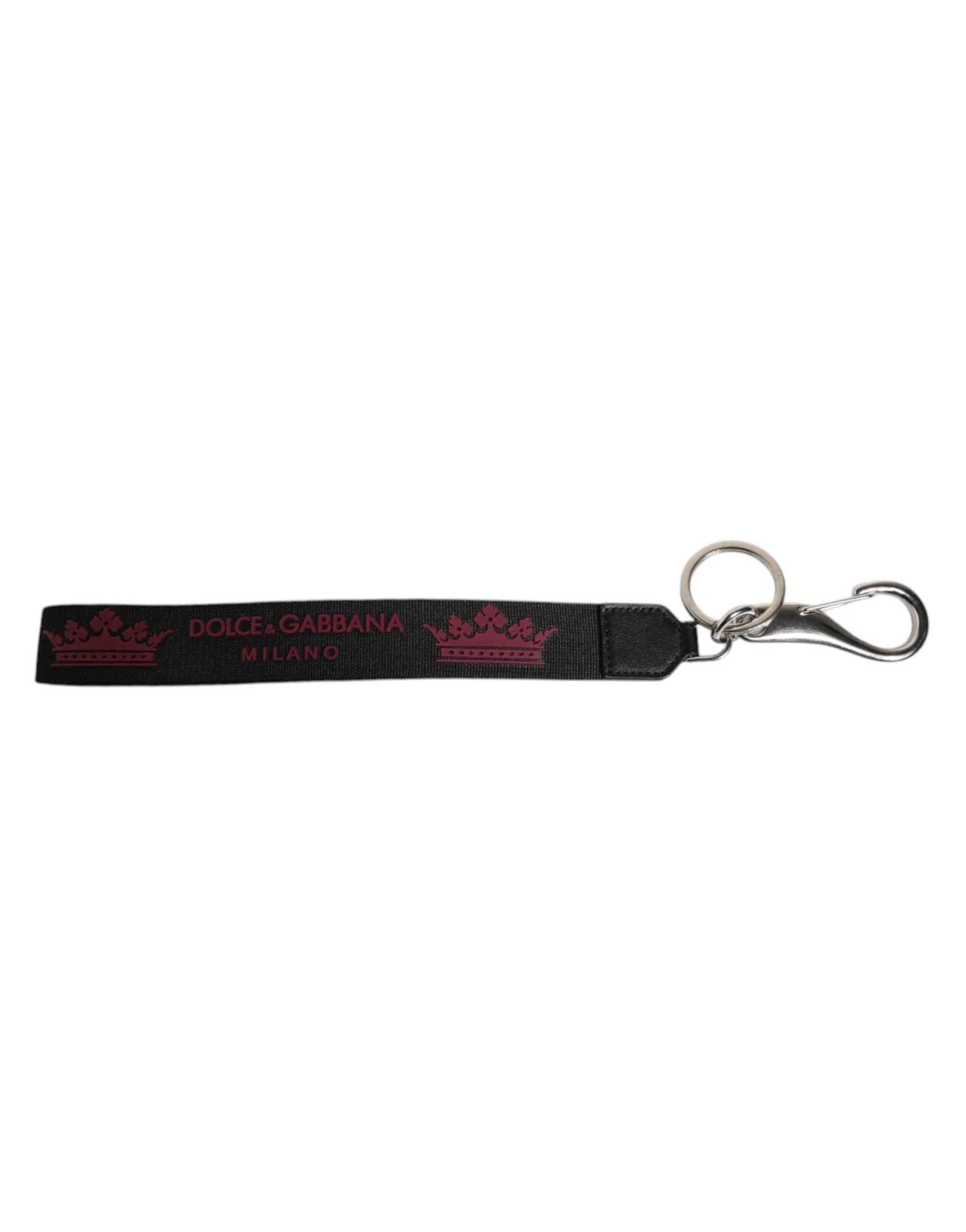 Dolce & Gabbana Black Nylon Logo DG Crown Men's Holder Keychain Men's Keyring 3 Dolce & Gabbana Black Nylon Logo DG Crown Men's Holder Keychain Men's Keyring