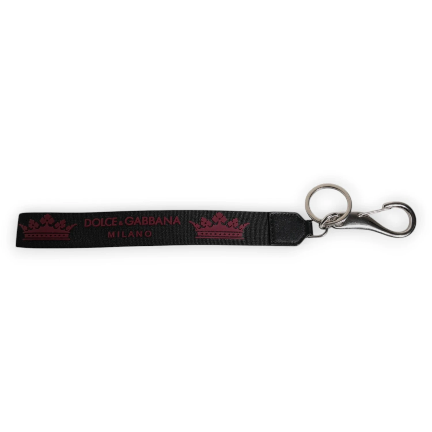 Dolce & Gabbana Black Nylon Logo DG Crown Men's Holder Keychain Men's Keyring 4 Dolce & Gabbana Black Nylon Logo DG Crown Men's Holder Keychain Men's Keyring - Image 2