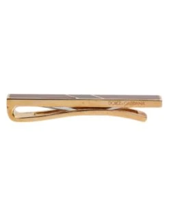 Dolce & Gabbana Multicolor Gold Tone Brass Tie Clip Men's Bar -Lux Lair Store 6803475