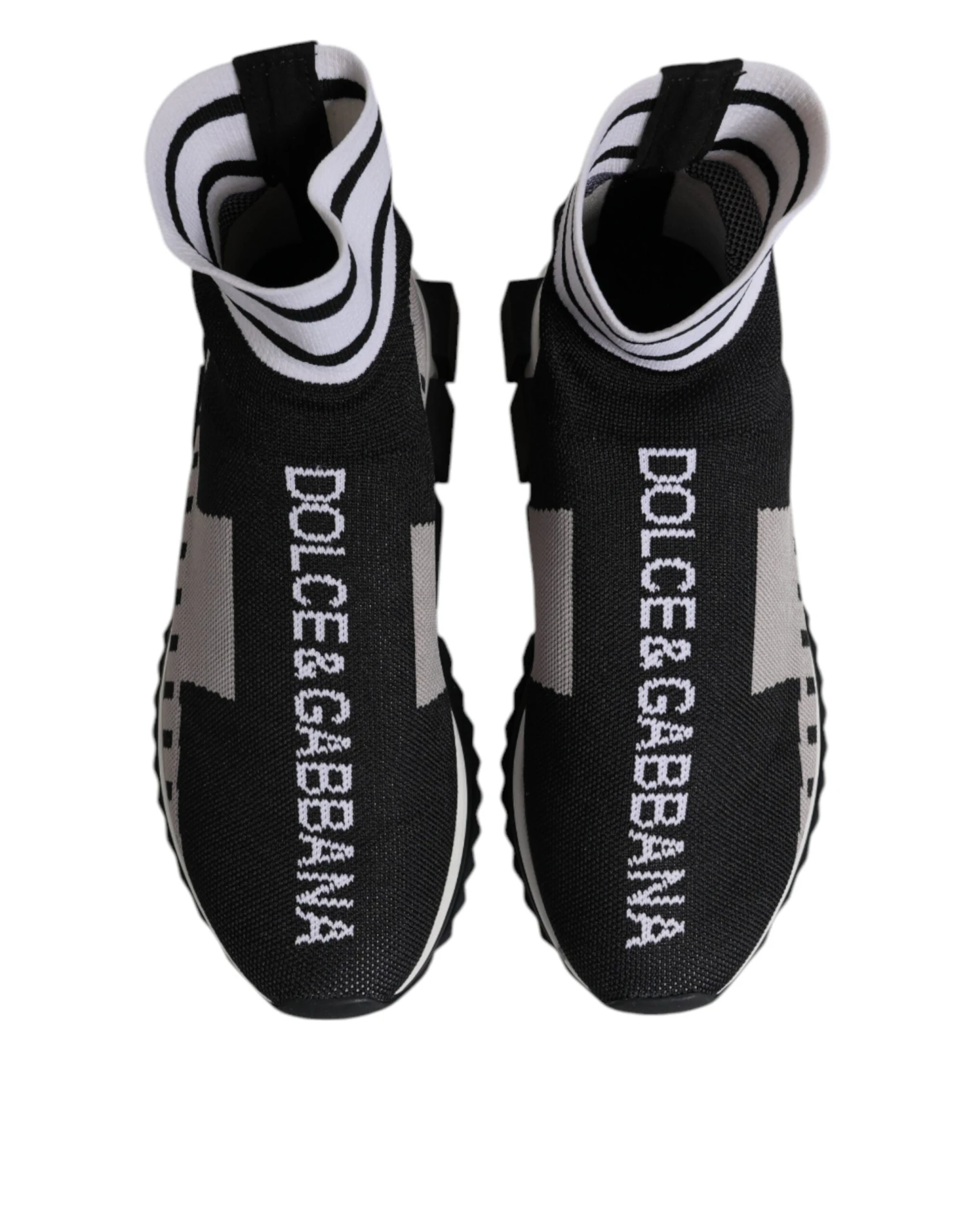 Dolce & Gabbana Black Gray Sorrento Socks Women Sneakers Women's Shoes 5 Dolce & Gabbana Black Gray Sorrento Socks Women Sneakers Women's Shoes - Image 3