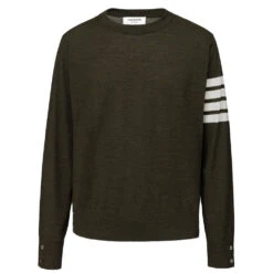 Thom Browne Green Wool Men's Sweater