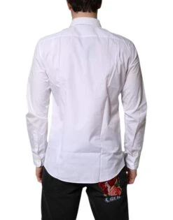 Dolce & Gabbana White Cotton Collared Dress Formal Men's Shirt (Pre-Owned) -Lux Lair Store 6847070