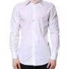 Dolce & Gabbana White Cotton GOLD Dress Formal Men's Shirt (Pre-Owned) -Lux Lair Store 6847155