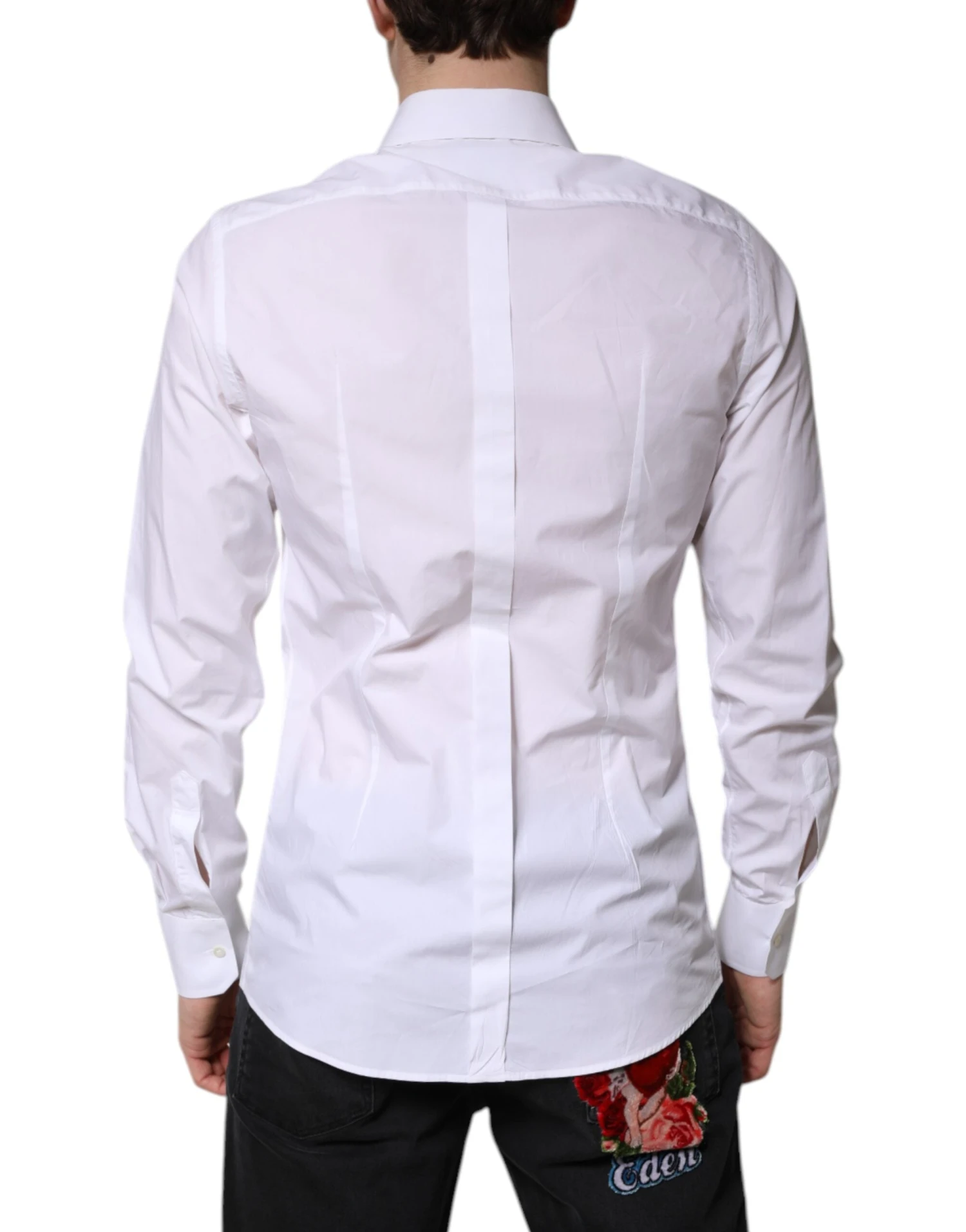 Dolce & Gabbana White Cotton GOLD Dress Formal Men's Shirt (Pre-Owned) 5 Dolce & Gabbana White Cotton GOLD Dress Formal Men's Shirt (Pre-Owned) - Image 3