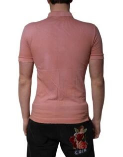 Dolce & Gabbana Pink Cotton Crown Collared Polo Men's T-shirt (Pre-Owned) 9 Dolce & Gabbana Pink Cotton Crown Collared Polo Men's T-shirt (Pre-Owned) -Lux Lair Store 6847728