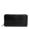 Dolce & Gabbana Black Leather Logo Plaque Zip Around Continental Men's Wallet (Pre-Owned) -Lux Lair Store 6891894