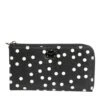 Dolce & Gabbana Black White Dotted Leather Zip Around Continental Women's Wallet -Lux Lair Store 6893809