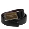 Dolce & Gabbana Black Brown Leather Metal Buckle Reversible Men's Belt (Pre-Owned)