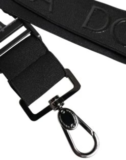Dolce & Gabbana Black Stretch Polyester Rubberised DG Logo Men's Keychain -Lux Lair Store 6894424
