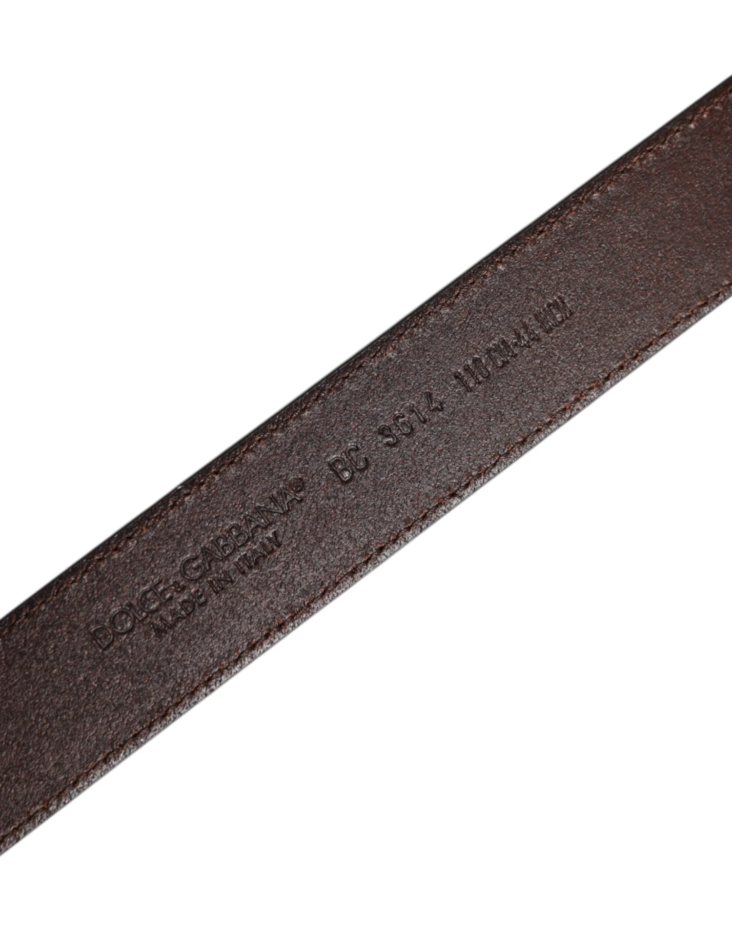 Dolce & Gabbana Brown Leather Silver Metal Buckle Men's Belt 6 Dolce & Gabbana Brown Leather Silver Metal Buckle Men's Belt - Image 4