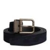 Dolce & Gabbana Black Goat Leather Metal Buckle Classic Men's Belt -Lux Lair Store 6894791