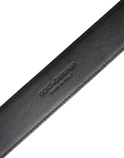 Dolce & Gabbana Black Leather Metal Buckle Classic Women's Belt -Lux Lair Store 6895247