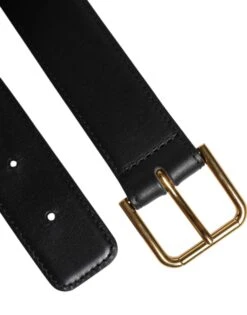 Dolce & Gabbana Black Leather Metal Buckle Classic Women's Belt -Lux Lair Store 6895248