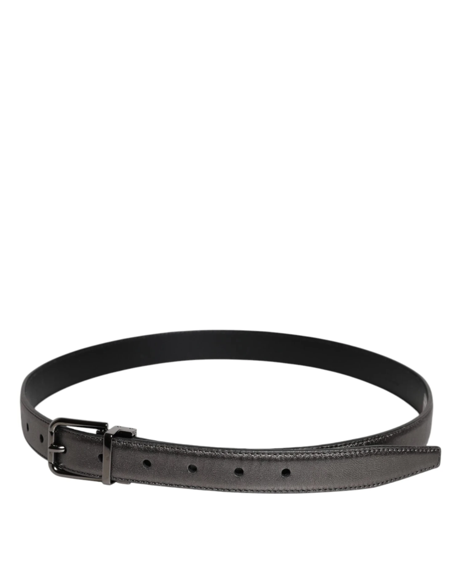 Dolce & Gabbana Black Leather Classic Metal Logo Buckle Men's Belt (Pre-Owned) 4 Dolce & Gabbana Black Leather Classic Metal Logo Buckle Men's Belt (Pre-Owned) - Image 2