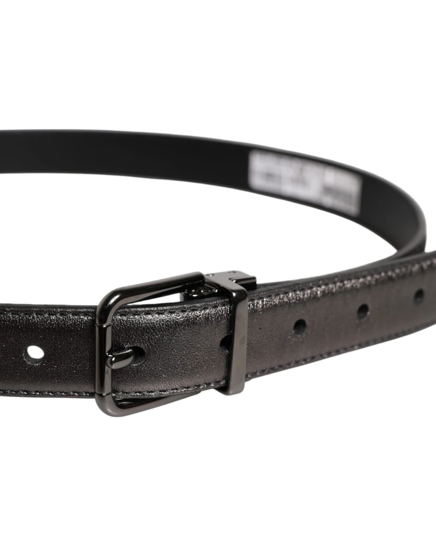 Dolce & Gabbana Black Leather Classic Metal Logo Buckle Men's Belt (Pre-Owned) 5 Dolce & Gabbana Black Leather Classic Metal Logo Buckle Men's Belt (Pre-Owned) - Image 3