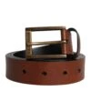 Dolce & Gabbana Brown Calf Leather Classic Metal Buckle Men's Belt 2 Dolce & Gabbana Brown Calf Leather Classic Metal Buckle Men's Belt -Lux Lair Store 6896549