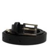 Dolce & Gabbana Black Calfskin Classic Metal Logo Buckle Men's Belt -Lux Lair Store 6904575